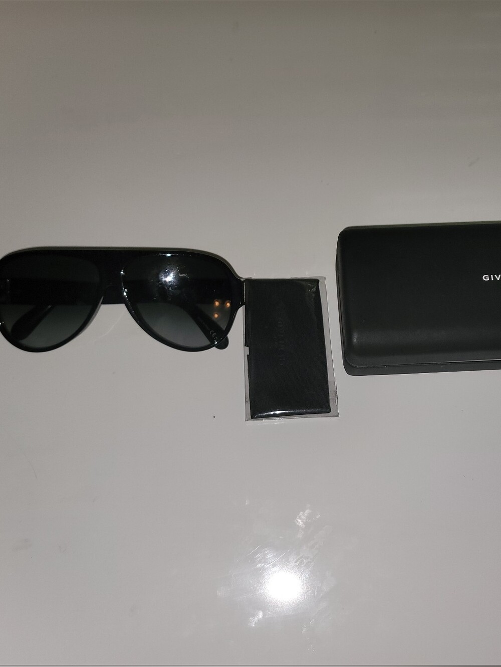 Givenchy Black Aviator Sunglasses with Matching Case